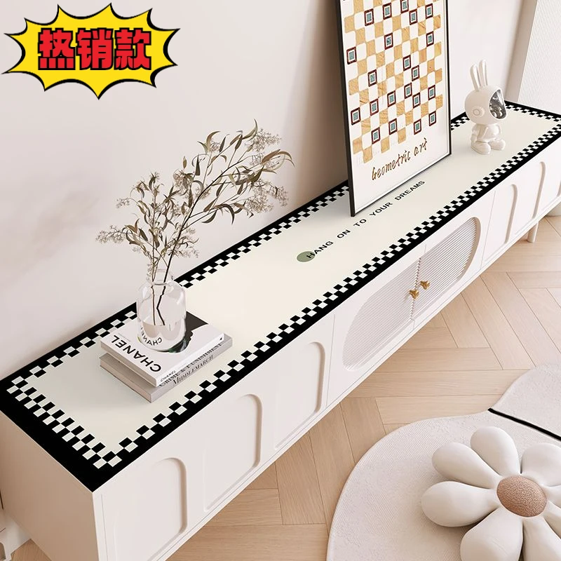 新疆包邮电视柜桌垫餐边柜桌布防尘长条鞋柜台面桌面保护垫子防脏