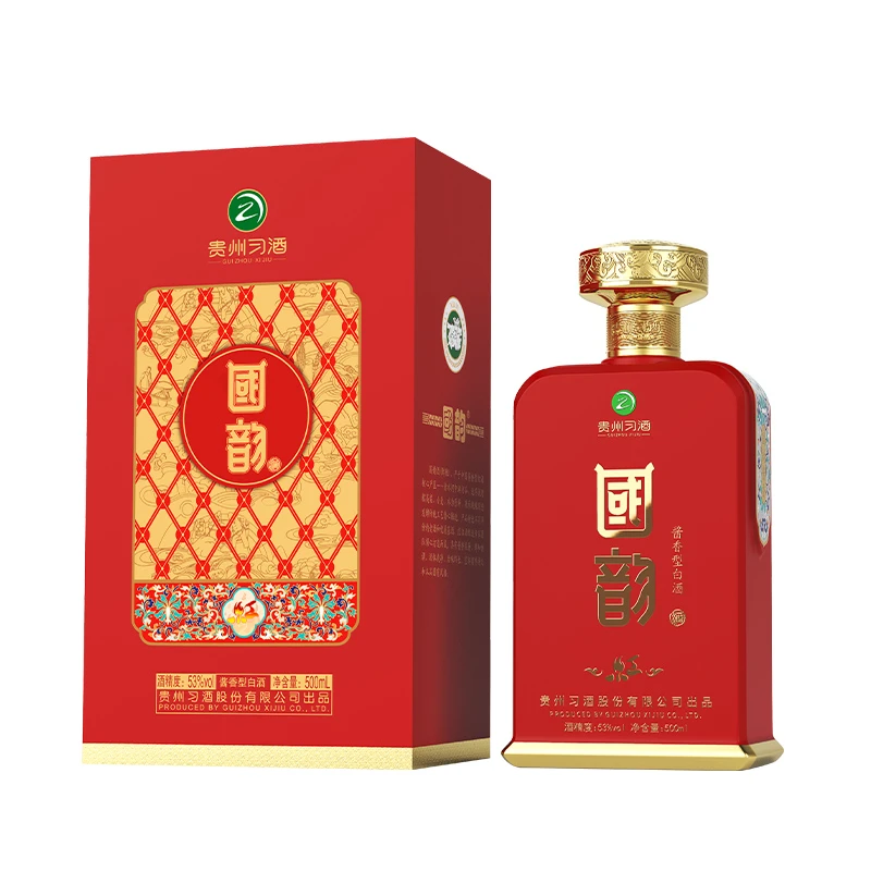 习酒国韵红酱香型白酒53度500ML纯粮固态大曲坤沙酱香好酒53%Vol