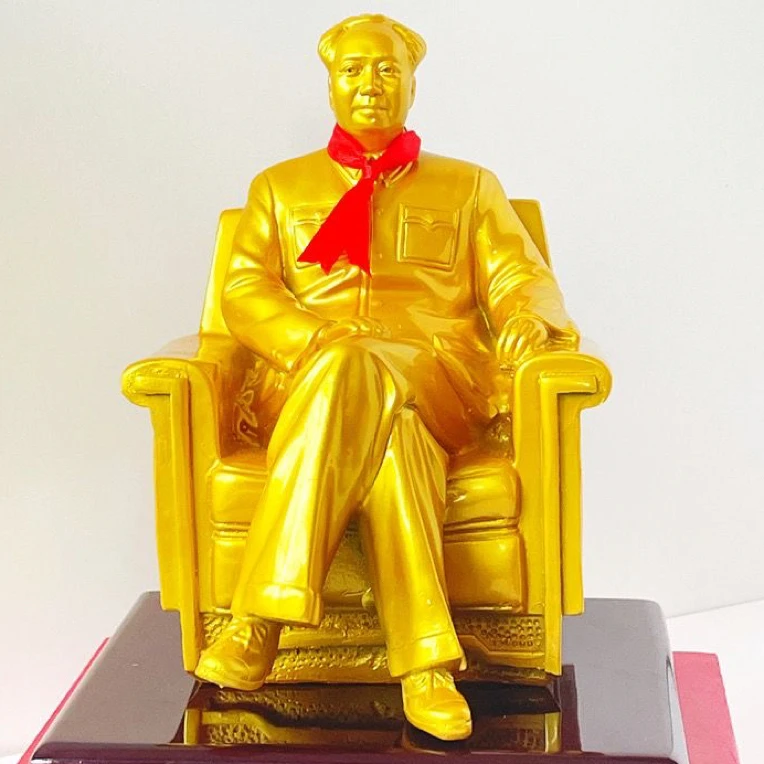 毛主席像铜像坐像伟人毛爷稳坐江山像客厅家居书房办公室摆件