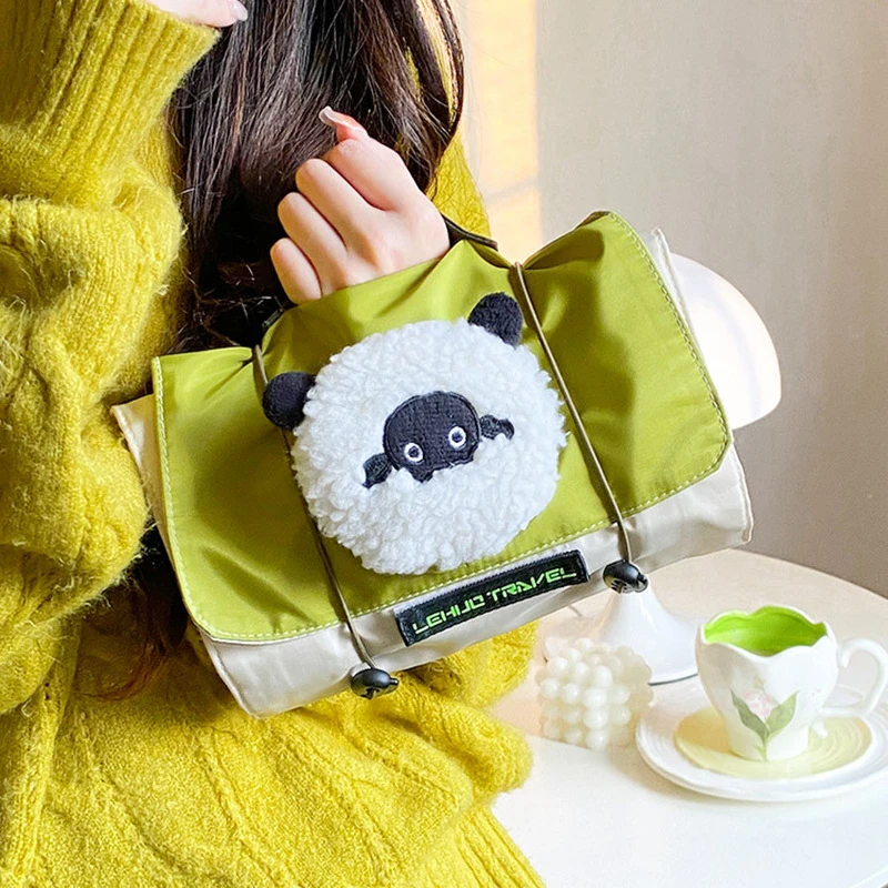 小绵羊化妆包便携旅行大容量化妆品刷洗漱收纳袋女干湿分离折叠