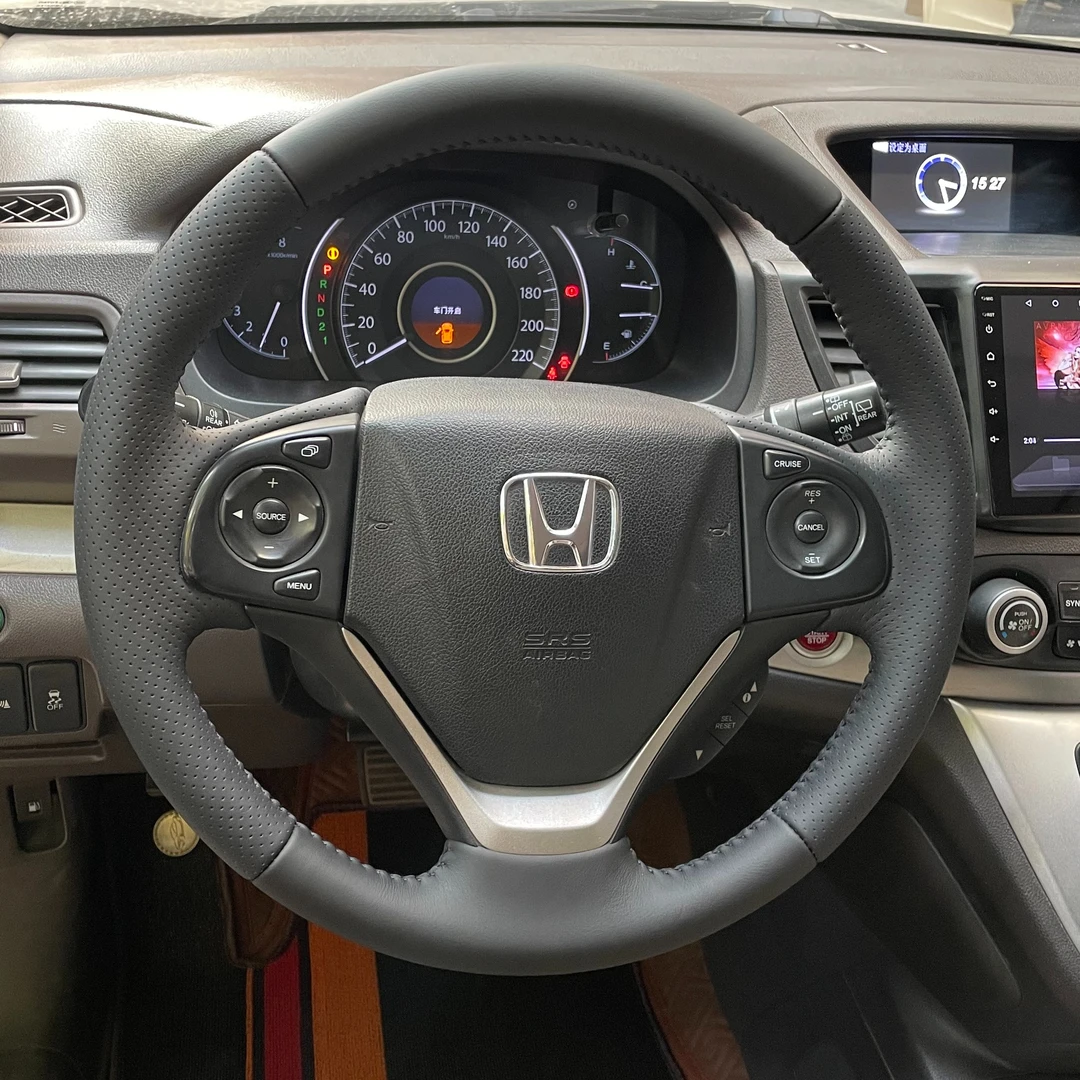 头层小牛皮专车专用手缝方向盘套