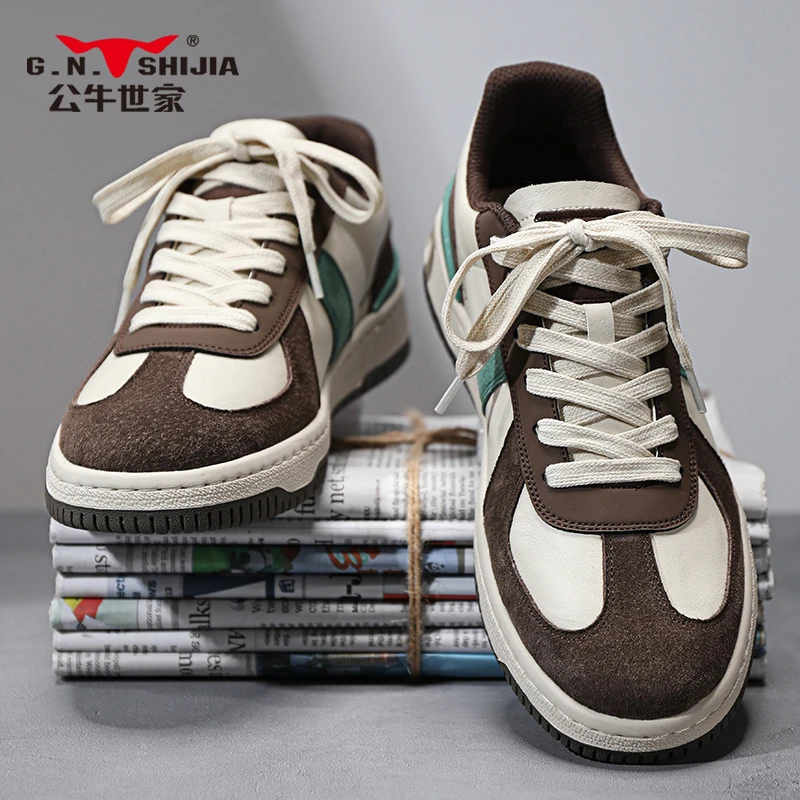 公牛世家2025秋季新款潮流男鞋百搭板鞋外传运动休闲鞋低帮男士鞋
