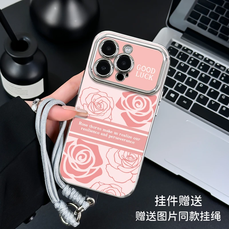 适用于苹果16华为OPPO小米VIVO高级感百搭6D大视窗LJ手机壳IA0044