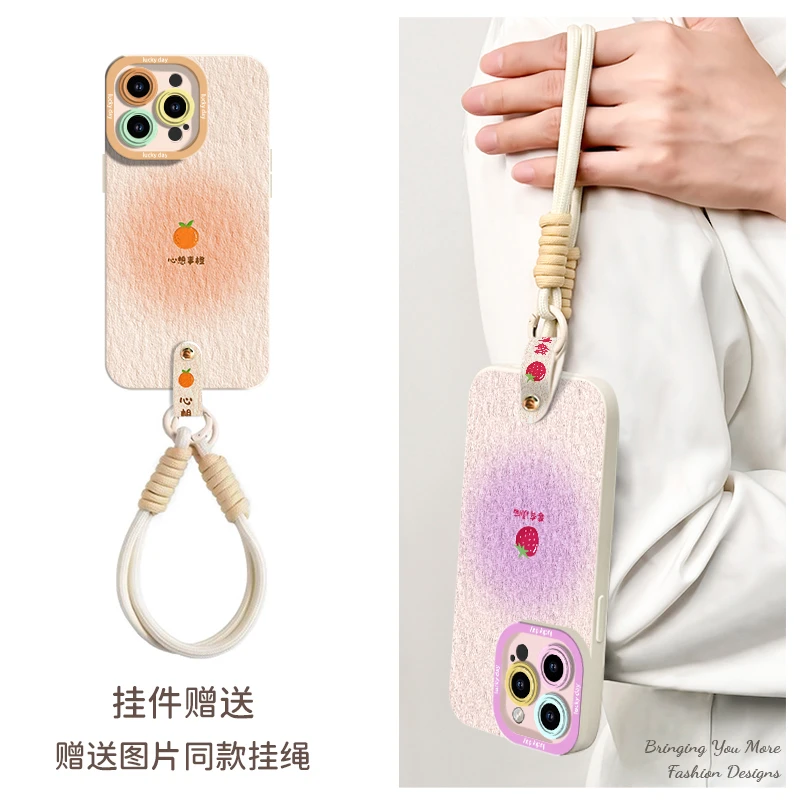 适用于苹果华为OPPO小米VIVO高级感时尚西瓜鹰眼磨砂手机壳RA0049