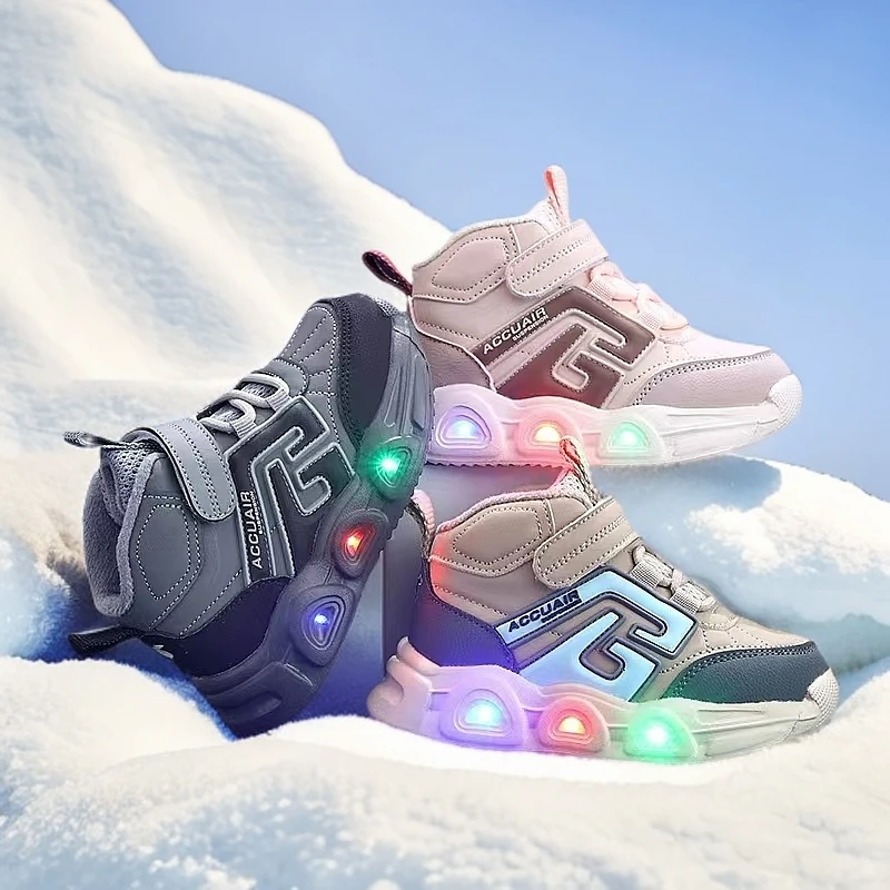 带灯款不保灯，无运费险巴豆克二棉新款鞋运动鞋皮面EAV轻底中童。。