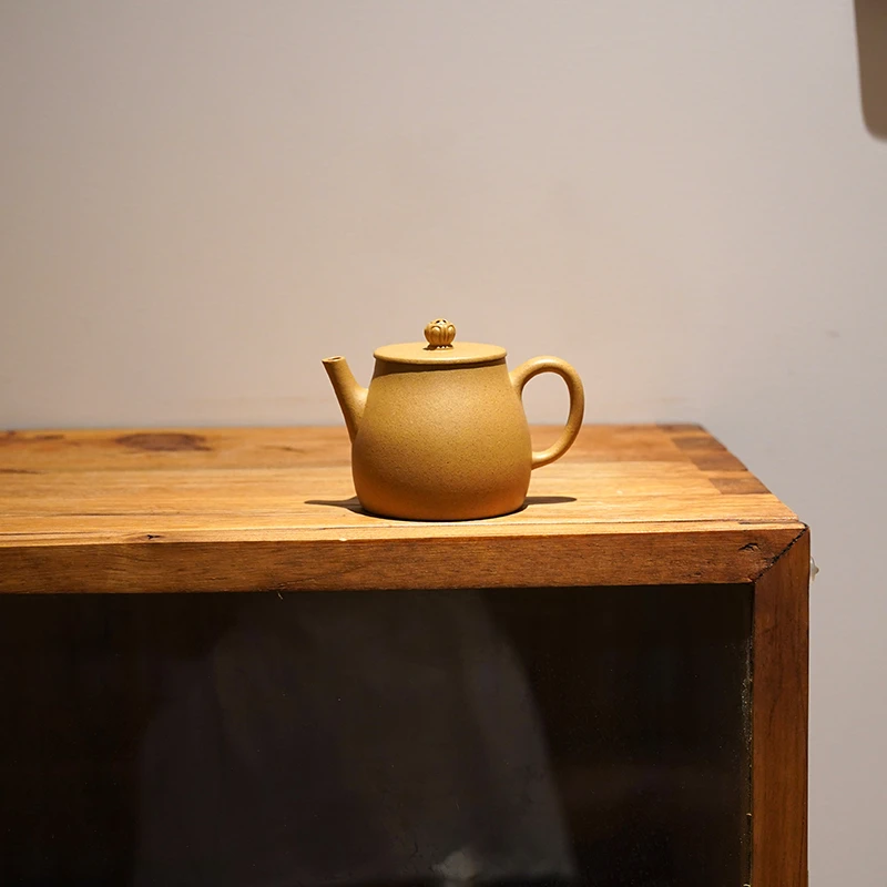 仓巴鹿人 莲心壶 宜兴紫砂壶原矿黄段泥纯手工中式茶壶茶具170cc