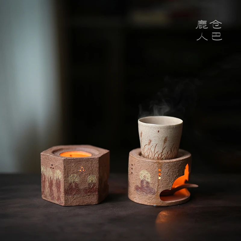 仓巴鹿人 无尽藏·温茶炉 蜡烛温茶器家用加热小火炉茶道茶配件
