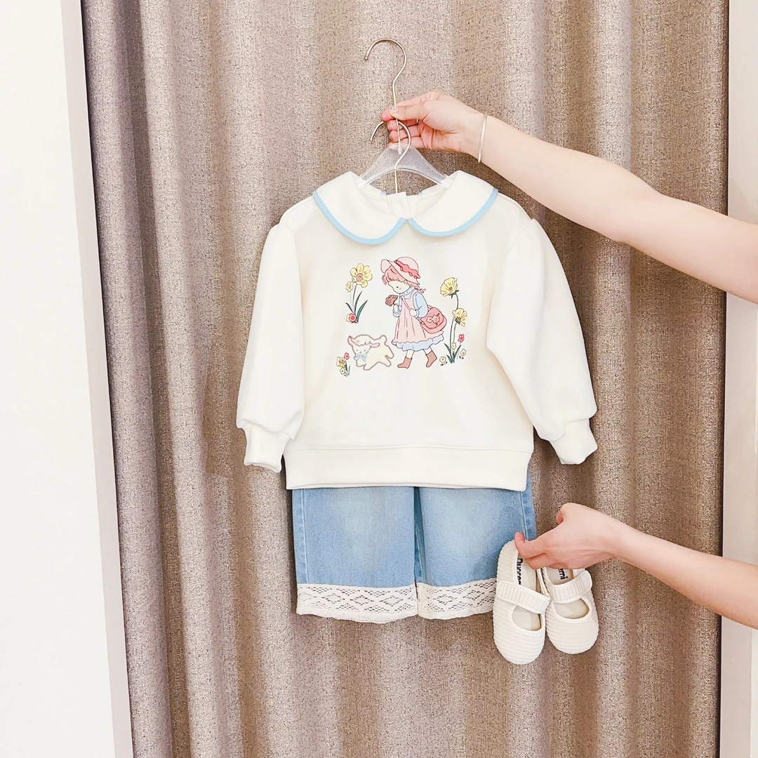 女童长袖娃娃领放羊的小女孩长袖卫衣1112884