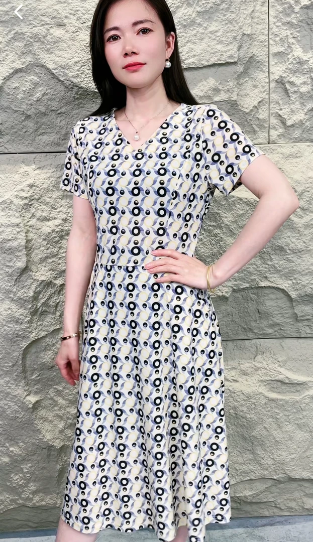 meiyin/魅尹夏季短袖宽松显瘦气质时尚中长款女装连衣裙