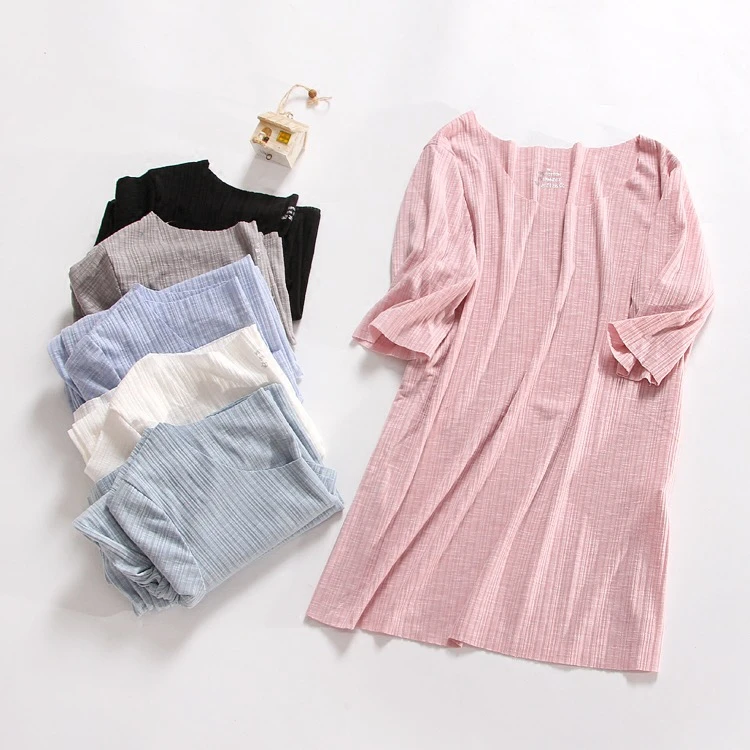 夏季断码清仓纯棉家居服女纯色打底衫无痕休闲打底裤简约百搭单品