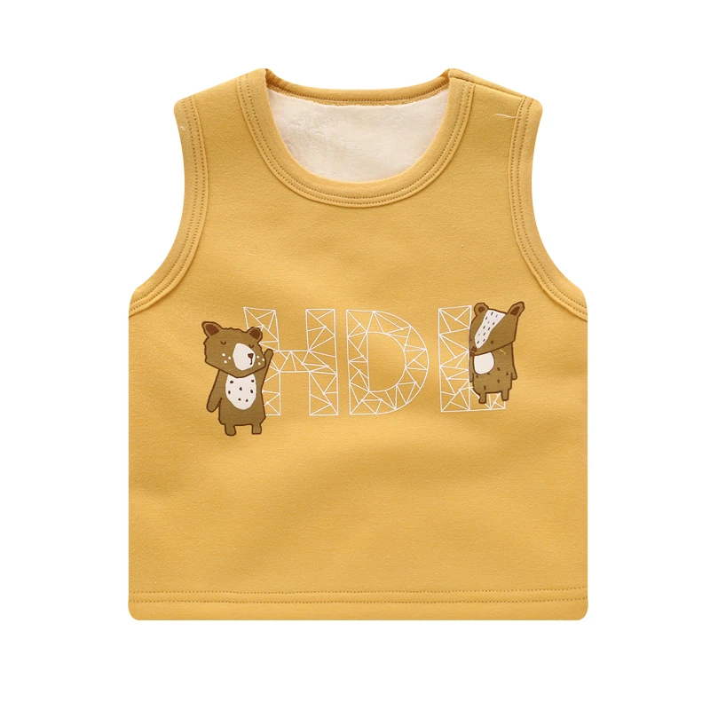 憨豆龙婴儿背心秋冬男女宝宝加绒保暖小马甲  M889733