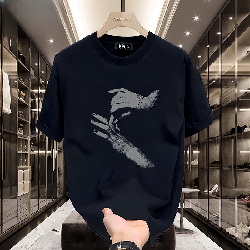 啄木鸟重磅纯棉短袖t恤青年男女款夏季ins潮牌街头宽松圆领上衣男