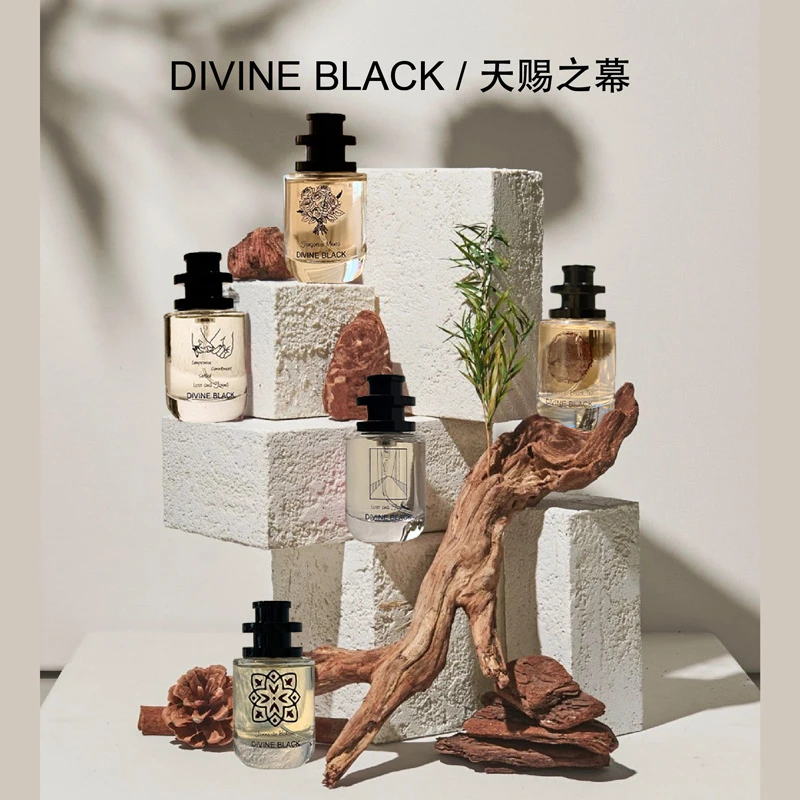 DIVINE BLACK天赐之幕伪体香白茶玫瑰木质麝香调30ml送试香套盒