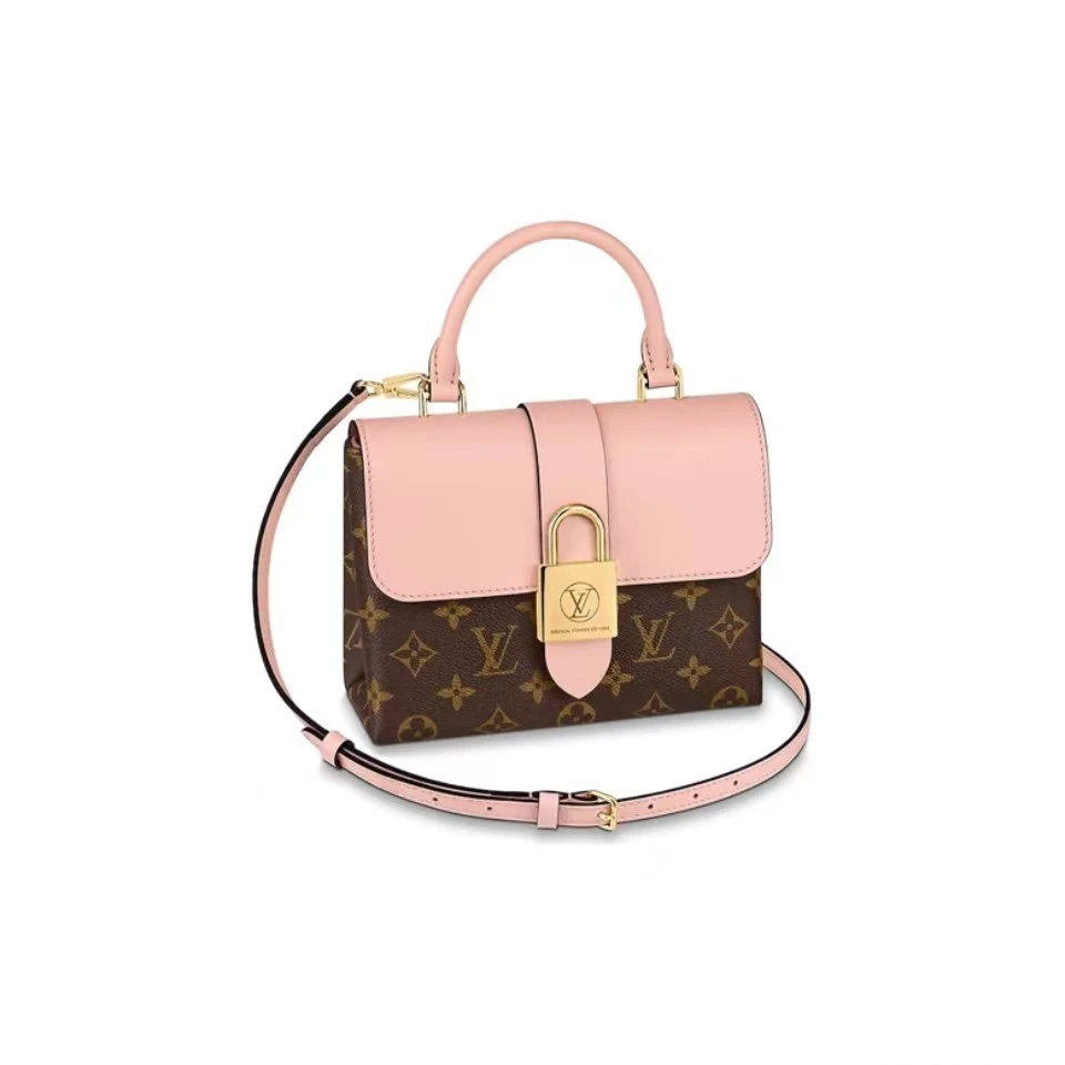 99新 LouisVuitton/路易威登 锁头包 粉色 经典 803423