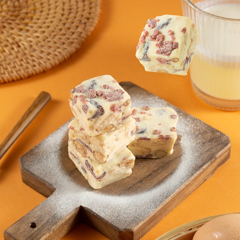 花间舞新款新疆特产雪花坚果方酪早餐点心糕点零食520g/1箱