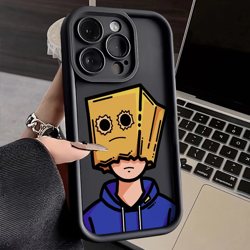 社恐男孩适用苹果15/14手机壳iPhone14promax软胶13pro12/11/xr/7