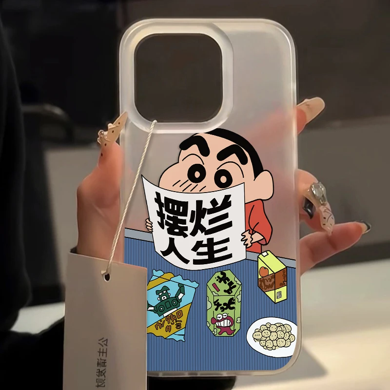 小新摆烂人生iphone15苹果14/13promax手机壳11软6s/7/8p卡通12xs