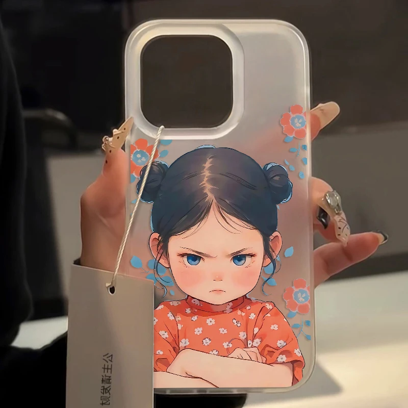 潮酷女孩iphone15苹果14/13promax手机壳11软壳6s/7/8p卡通12xs新