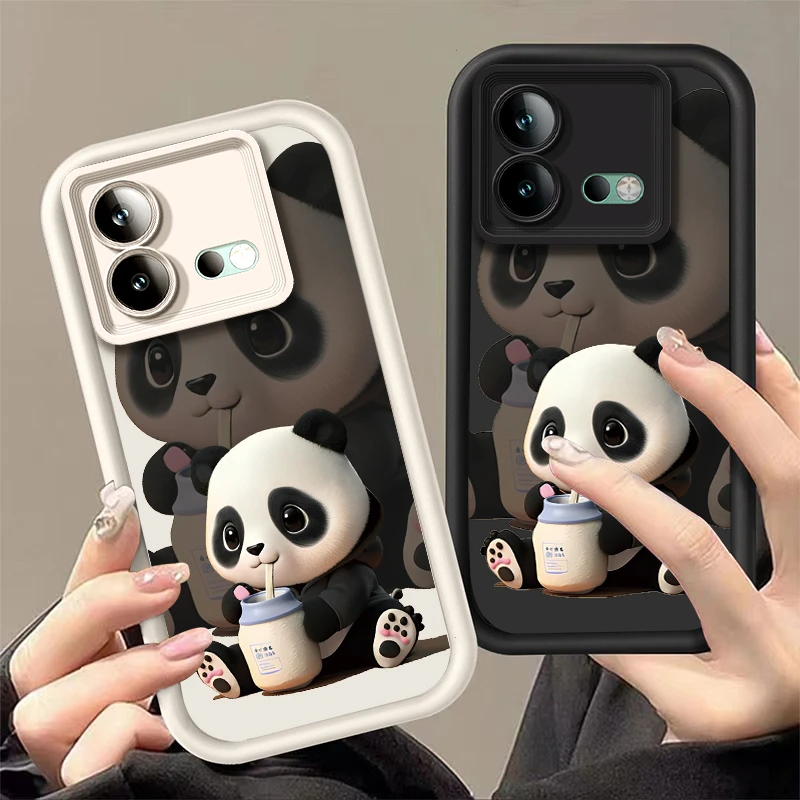 壳玛仕奶瓶熊猫适用VIVOIQOONEO8pro手机壳7/7se软壳卡通IQOONEO6