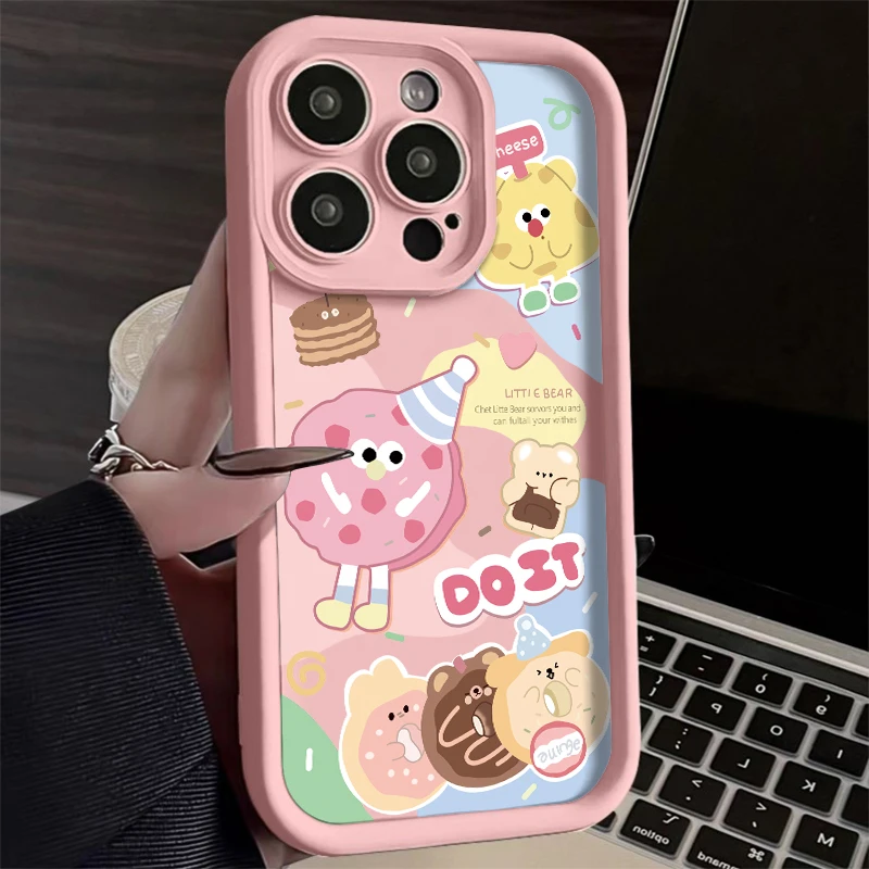 奶油甜甜圈iphone15苹果14promax手机壳华为OPPO荣耀vivo红米13女