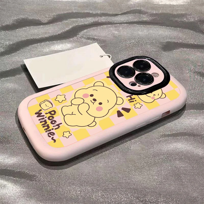 格子维尼熊苹果15promax手机壳14iphone12/13新款11x软7/8p卡通6s