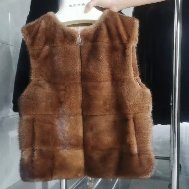 RR studio【老钱渐变雕】女士时尚水貂外套#EENX82022