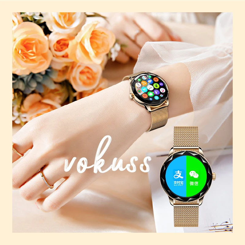 【2025轻奢女表】VOKUSS新款支持离线双支付NFC运动检测智能手表-X