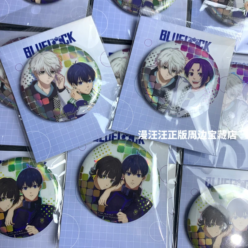 【官谷】蓝色监狱周边58mm双人镭射吧唧洁世一蜂乐回二次元动漫正版