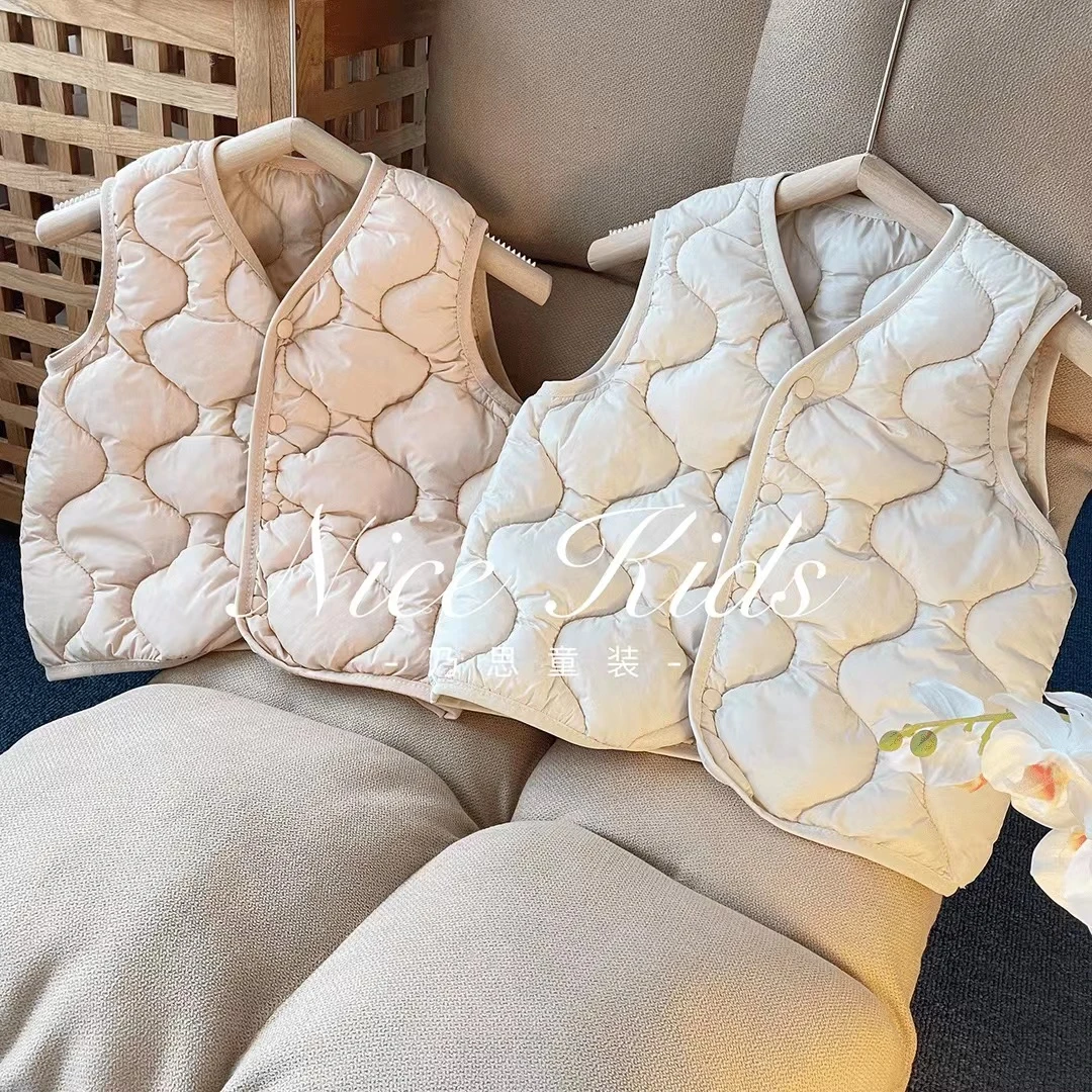 【直播专享】新款2025春秋冬男女童棉马甲轻薄保暖女童洋气小童背心