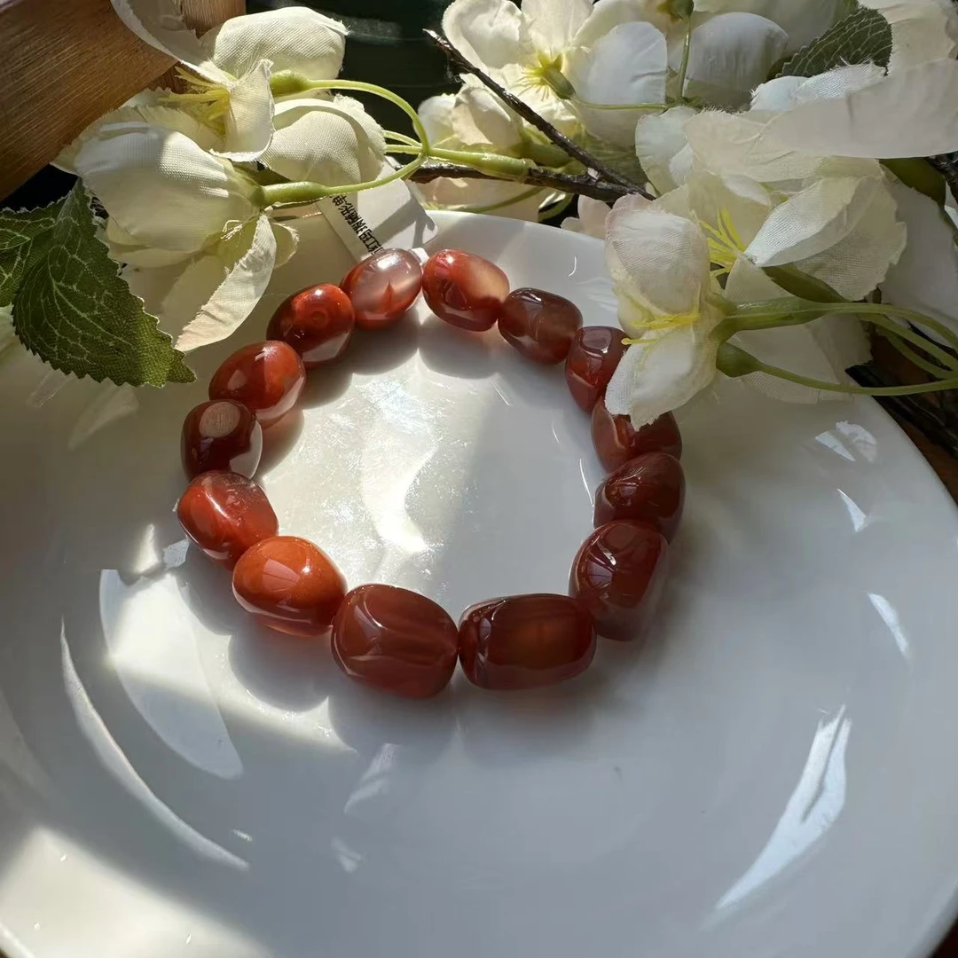 【郭老师】约40g南红玛瑙随形单圈手串