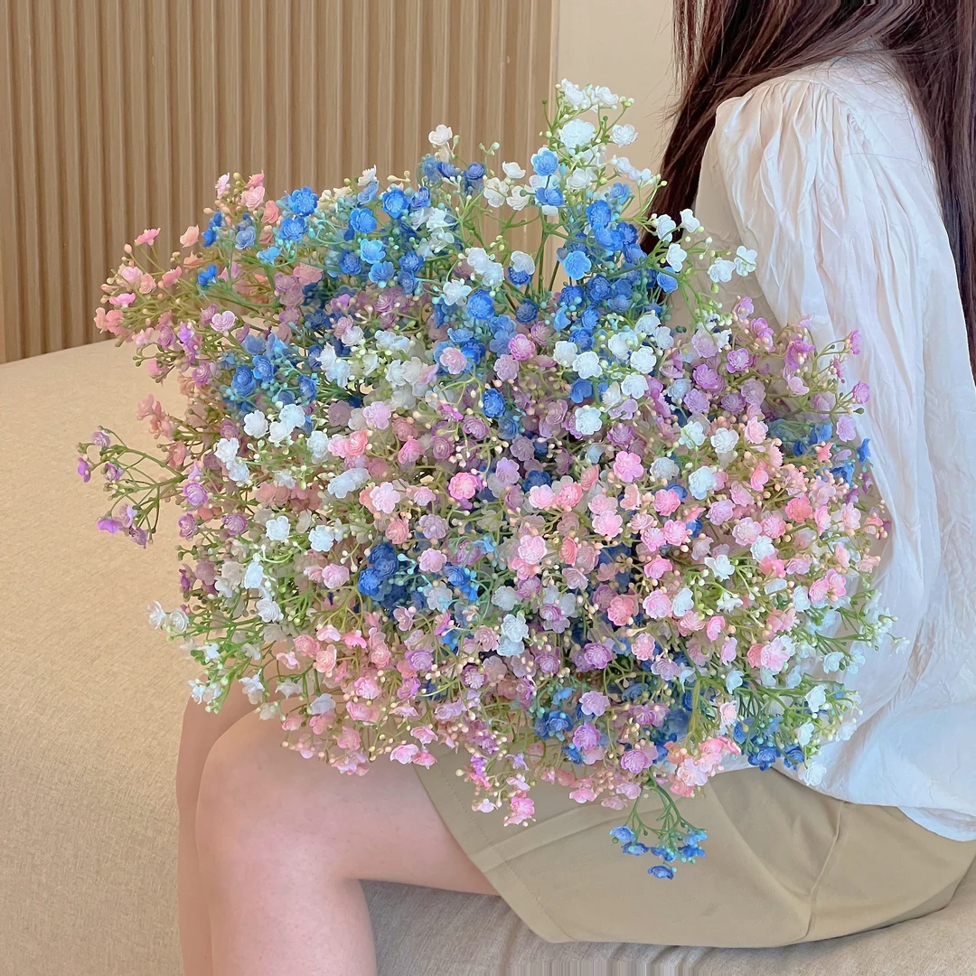 小清新仿真满天星客厅家居插花摆设假花婚庆装饰花仿真花束