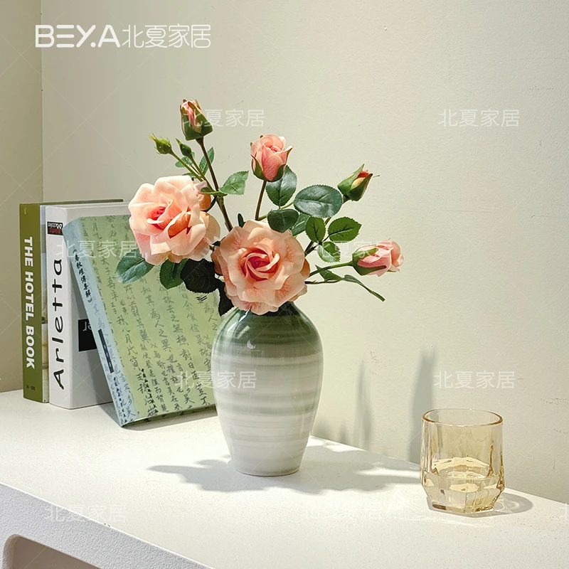 仿真手感怡然玫瑰家居假花装饰家居拍照摄影道具仿真花