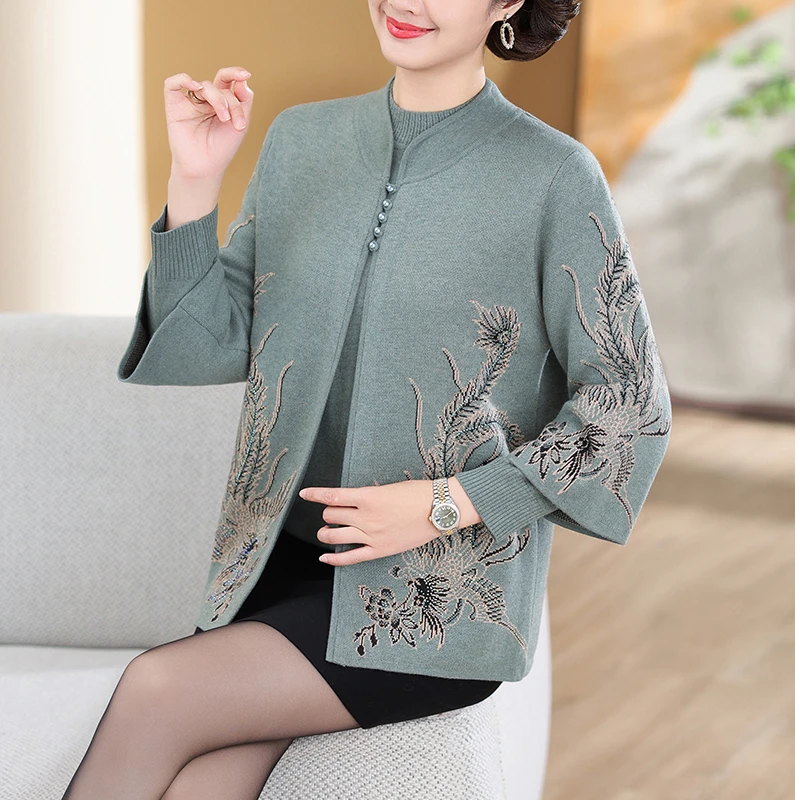 中老年女装春秋妈妈装长袖高贵洋气时尚中年秋冬23宽松