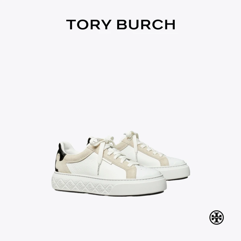 【礼遇】TORY BURCH汤丽柏琦 LADYBUG系带运动鞋小白鞋149085