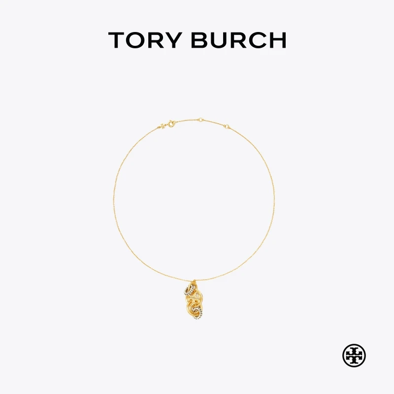 【季末礼遇】TORY BURCH 汤丽柏琦 MILLER 密镶互扣式项链 157990