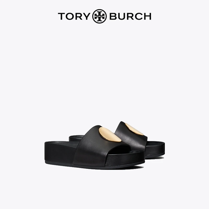 【季末折扣】TORY BURCH 汤丽柏琦 PATOS 羊皮革慵懒拖鞋凉拖 81034