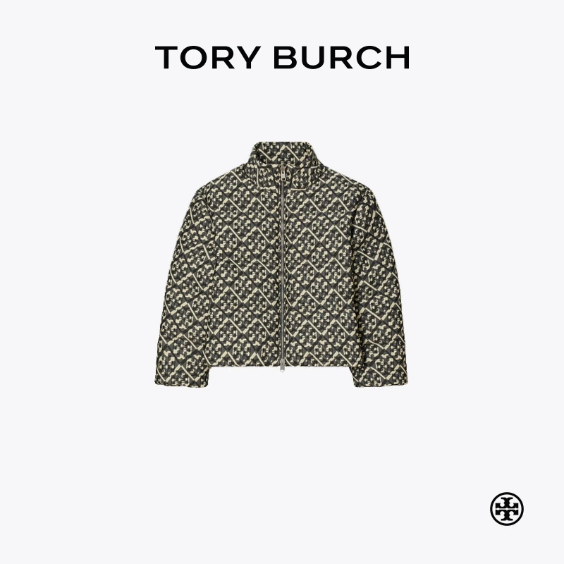 【礼遇】TORY BURCH汤丽柏琦T MONOGRAM 提花羽绒外套 161473