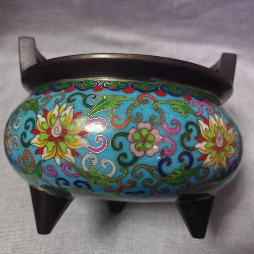 精品珐琅彩铜香炉