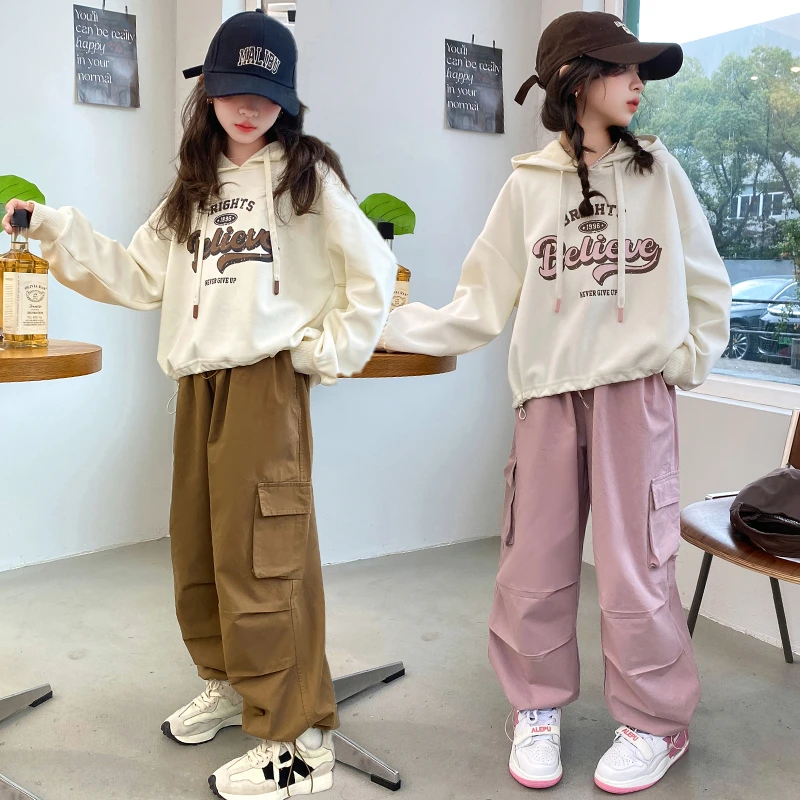 女童秋装套装春秋洋气时尚休闲大童印花运动百搭宽松秋季秋季