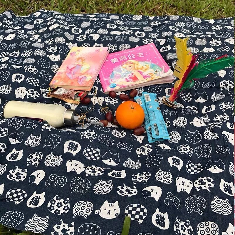 野餐垫户外郊游野餐布春游野炊秋游露营地垫网红ins风拍照背景布