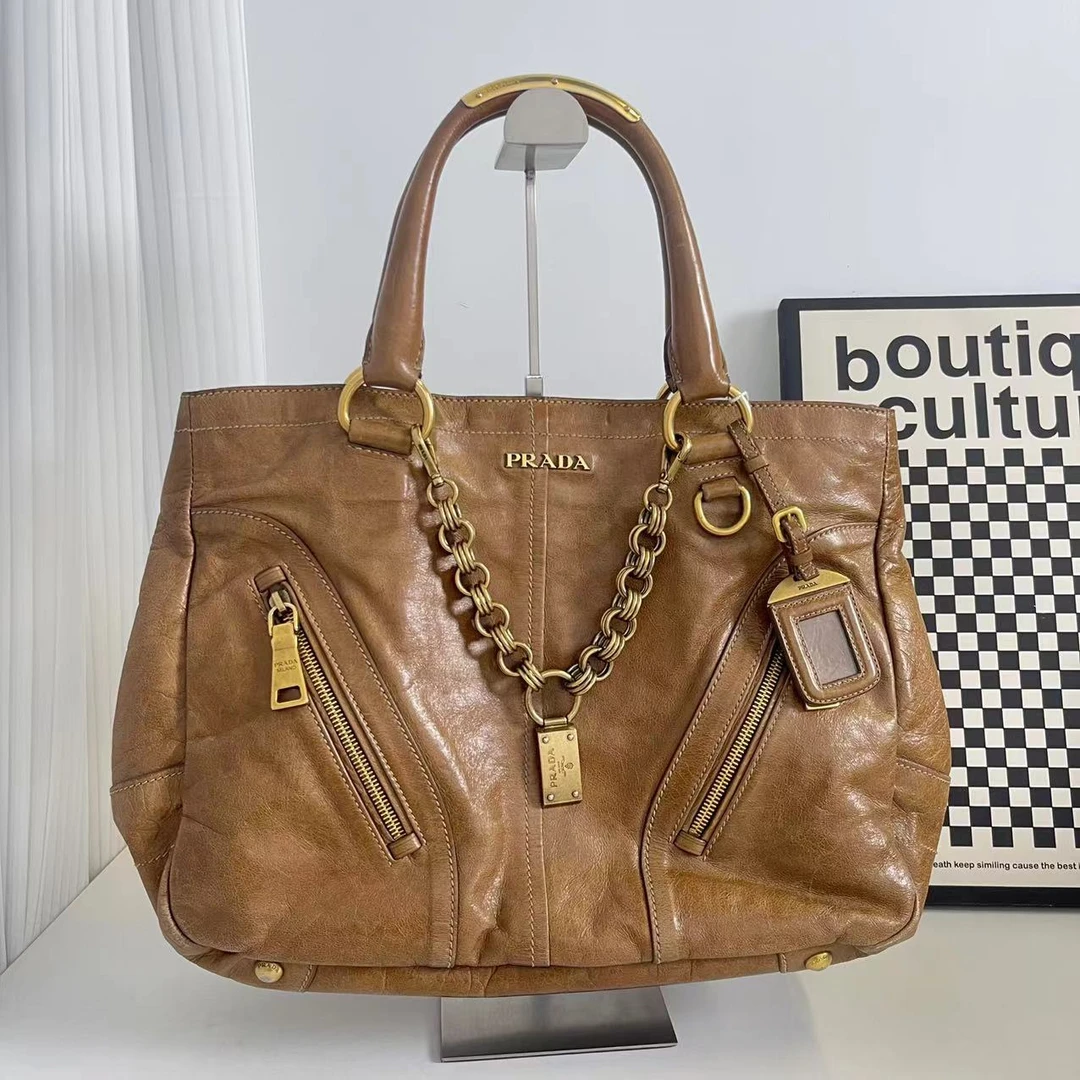 95新 Prada/普拉达 链条锁头包【奢满满奢品】x227212