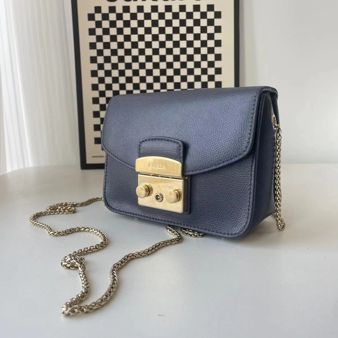 90新 FURLA/芙拉  链条单肩斜挎包【奢满满奢品】m100238