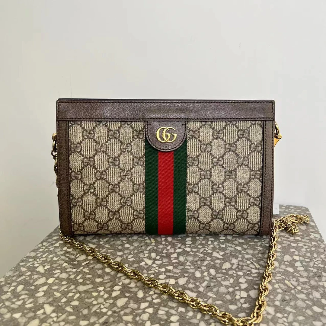 95新 GUCCI/古驰 【奢满满奢品】古驰老花单肩包m100060