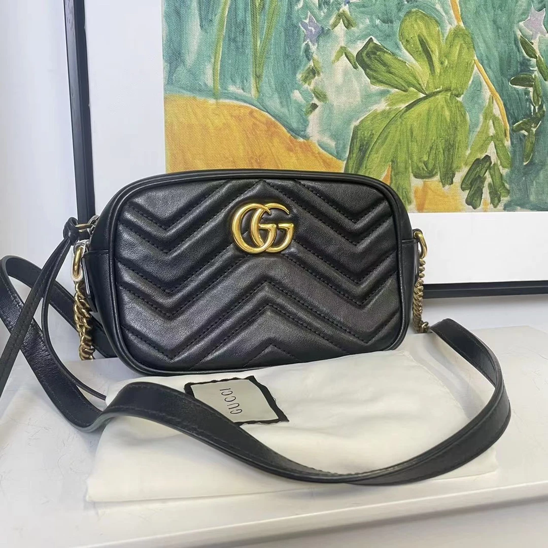 95新 GUCCI/古驰 黑色相机包【奢满满奢品H】267089