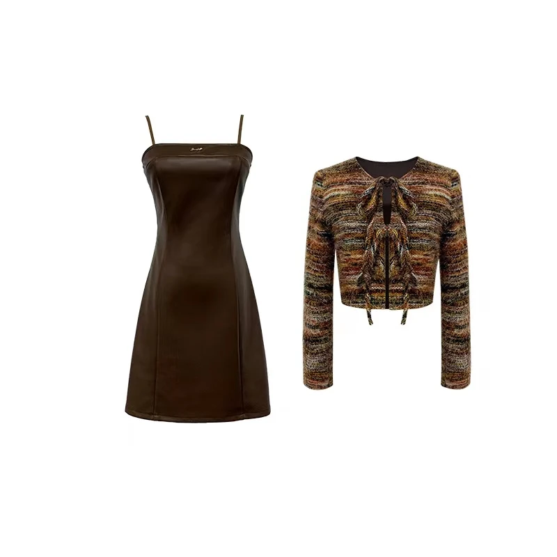 Yeah Me-【曼城旧事】原创设计时尚显瘦套装连衣裙-30357G-30358G