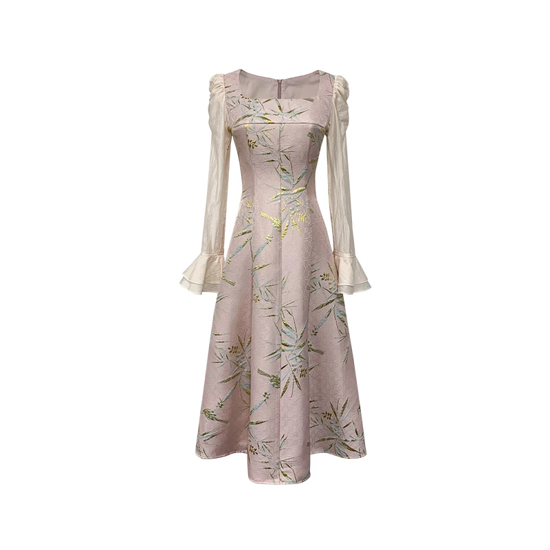 Meika【海棠未眠】2024年原创新款显瘦收腰连衣裙-39166K