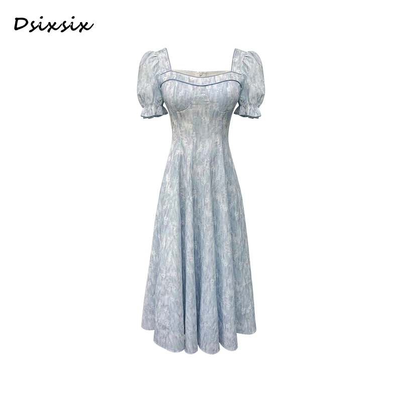 Yeah Me-【冰兰微风】原创设计时尚显瘦收腰连衣裙-B5134K