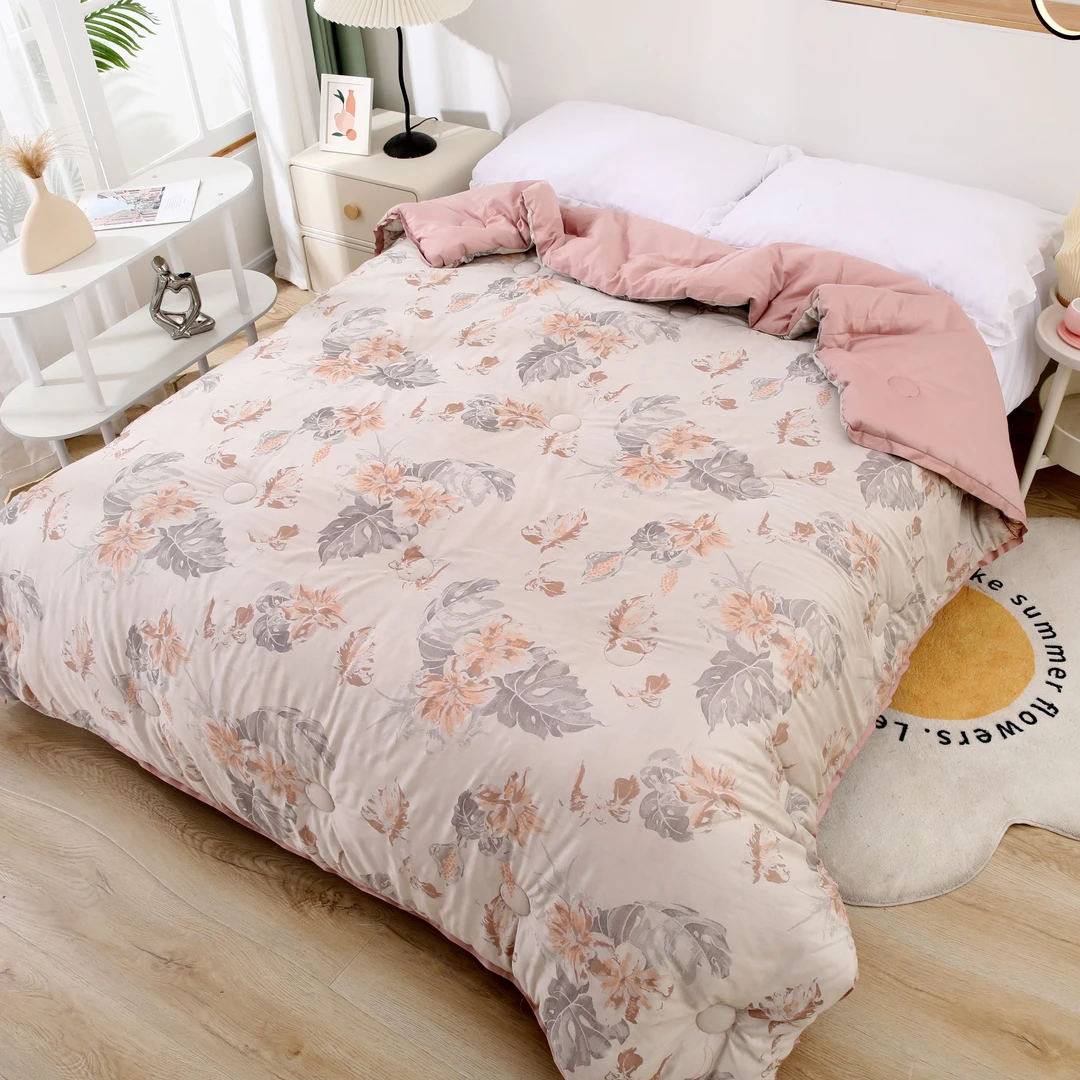 【繁花似锦-双人被】高端轻奢贡缎浮雕提花双人秋冬四季被