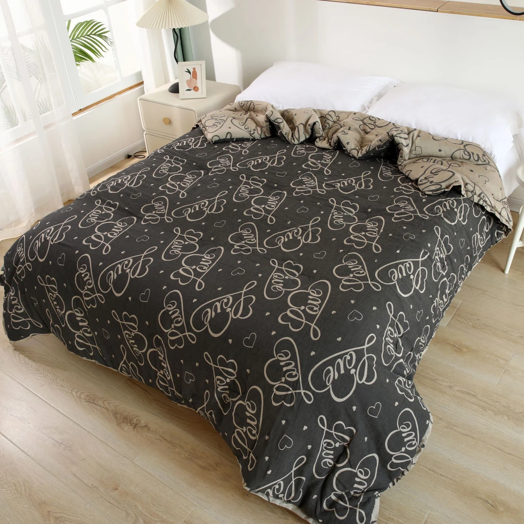 WY【奶白爱心-四件套】高档简约中古老钱风 米白纯色亲肤床品