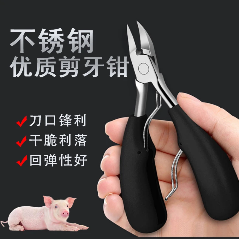 兽用不锈钢剪牙钳养猪断牙钳兔子剪牙钳刀口锋利回弹性好材质优良
